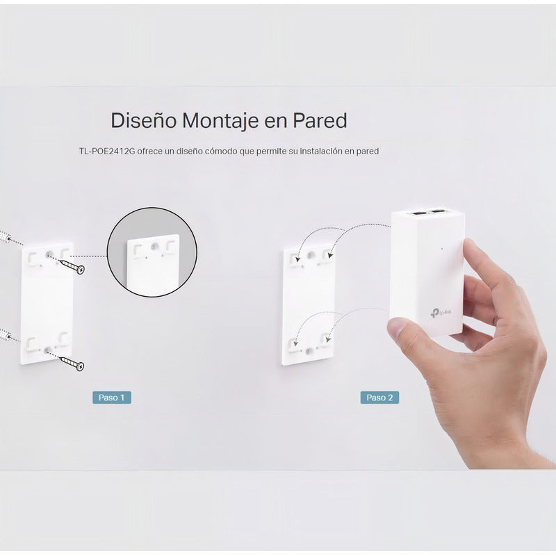 Adaptador Poe 24v Tp Link Poe2412g Pasivo Gigabit 1000mbps