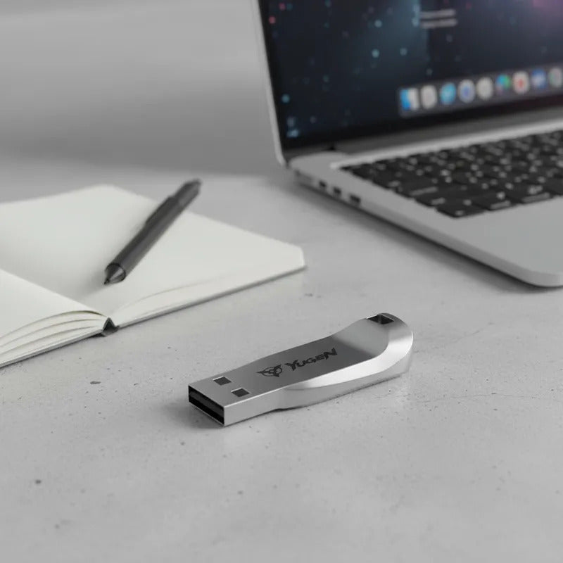 Paquete 20 Memoria Usb 8gb A Granel Metálica Mayoreo Yugen Plateado Y16