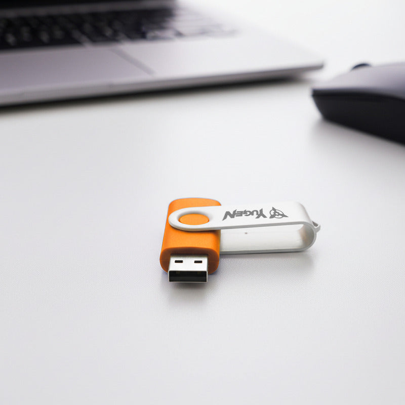 Paquete 50 Memorias Usb 4gb A Granel Metálica Mayoreo Yugen Naranja Y14