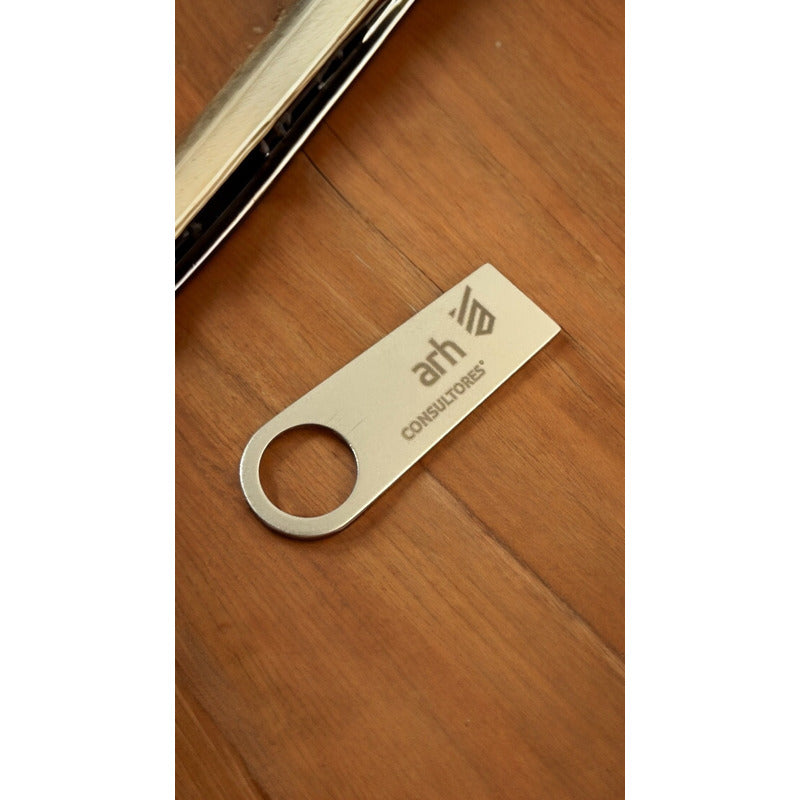 Kit 150 Memorias Usb 16gb Personalizadas Logo Laser Metal /i Plateado Metálico