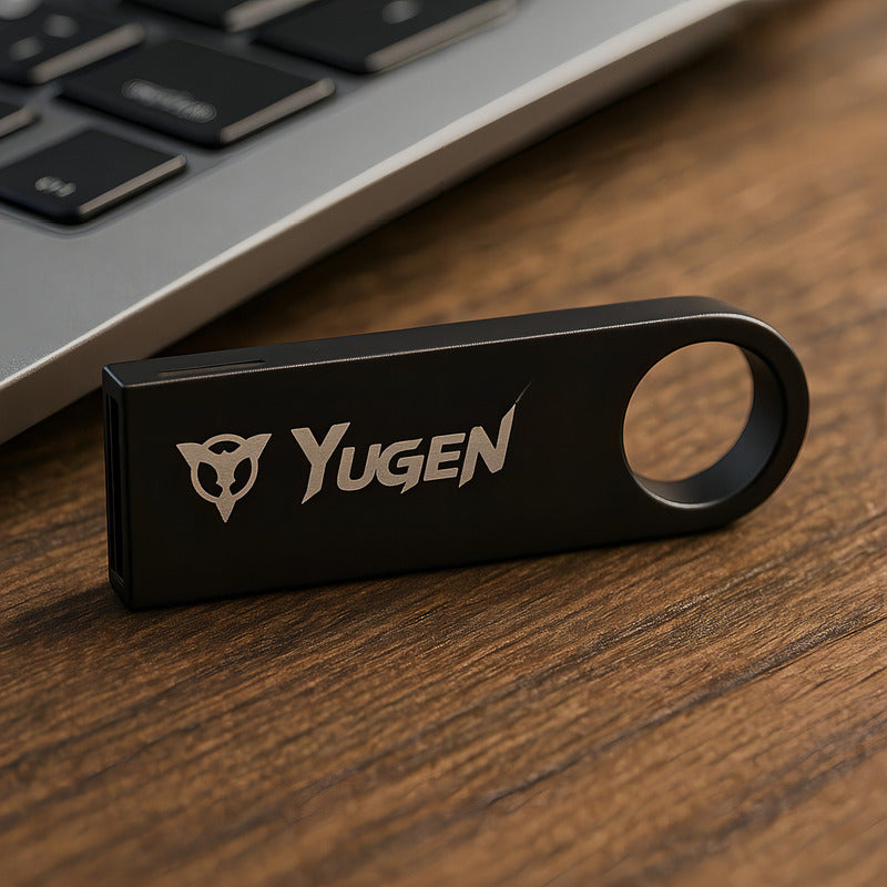 Paquete 100 Memoria Usb 8gb Yugen Metálica Negro Modelo Y1 Mayoreo
