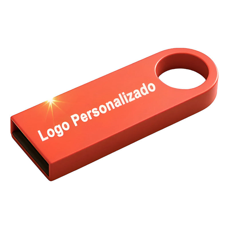 55 Memorias Usb 16gb Personalizadas Logo Laser Metal Rojo Y1