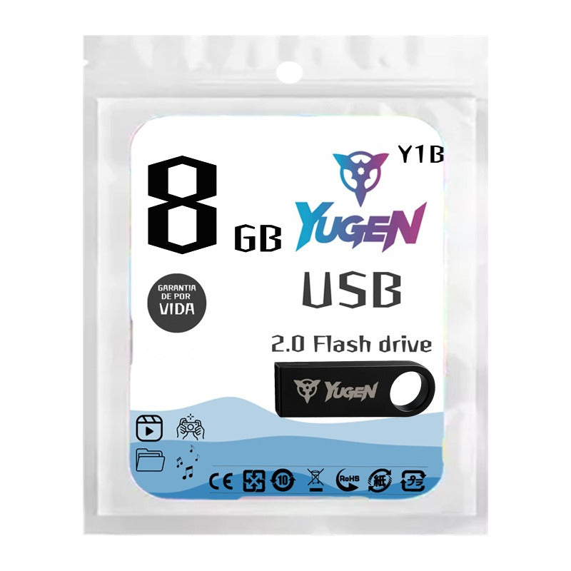 Kit  30 Memorias Usb 8gb Metalica Usb 2.0 Yugen Negro Negro Y1b