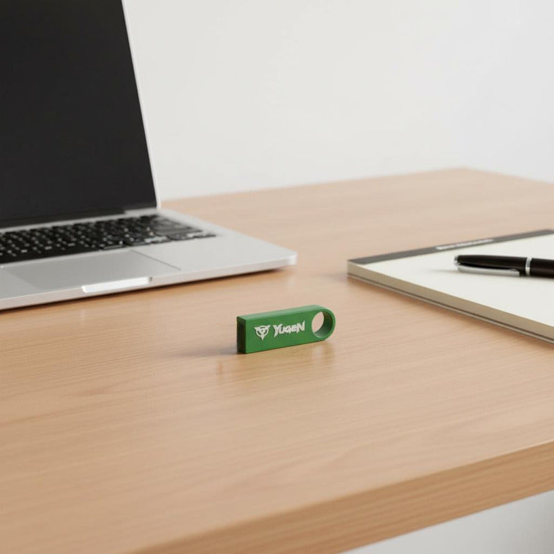 Paquete 50 Memoria Usb 8gb A Granel Metálica Mayoreo Yugen Verde Y1