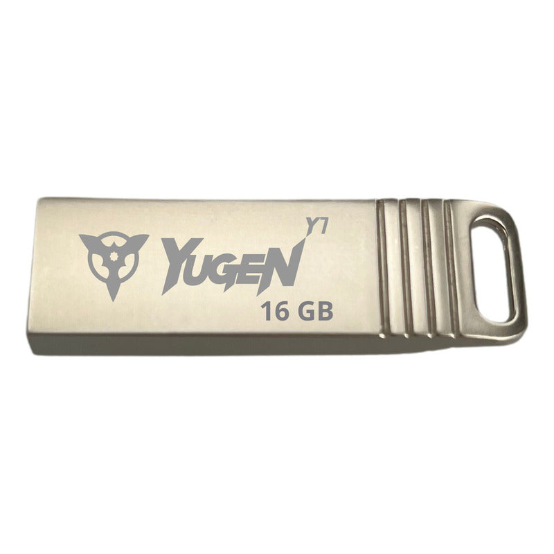 Kit 20 Memorias Usb Yugen Y7 16gb Metálica Plateada Compatible Windows Macos Plateado