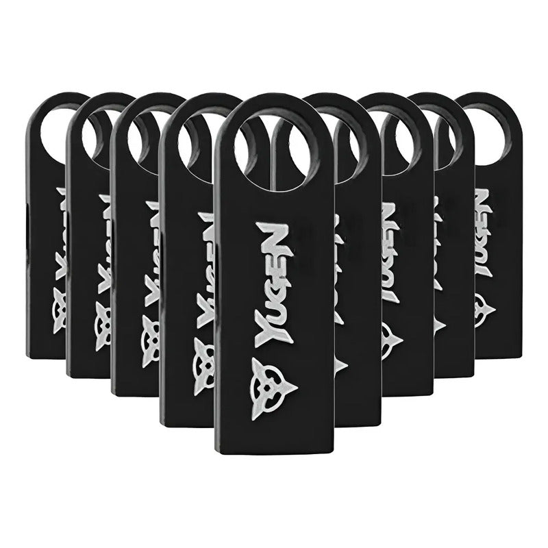 Paquete 20 Memoria Usb 16gb A Granel Metálica Mayoreo Yugen Negro Y1