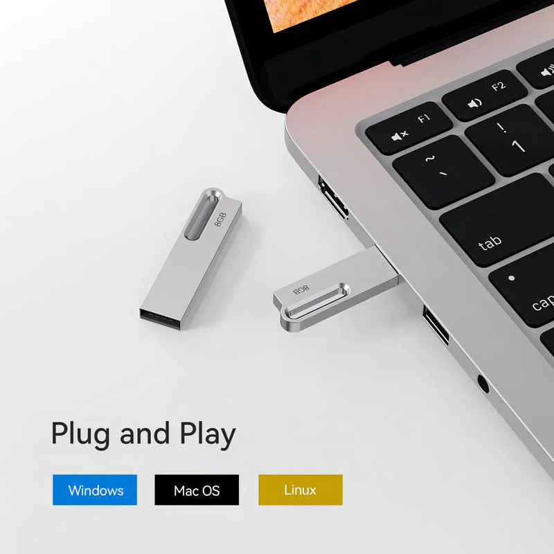 Topesel U311 8 Gb 2.0 Plateado