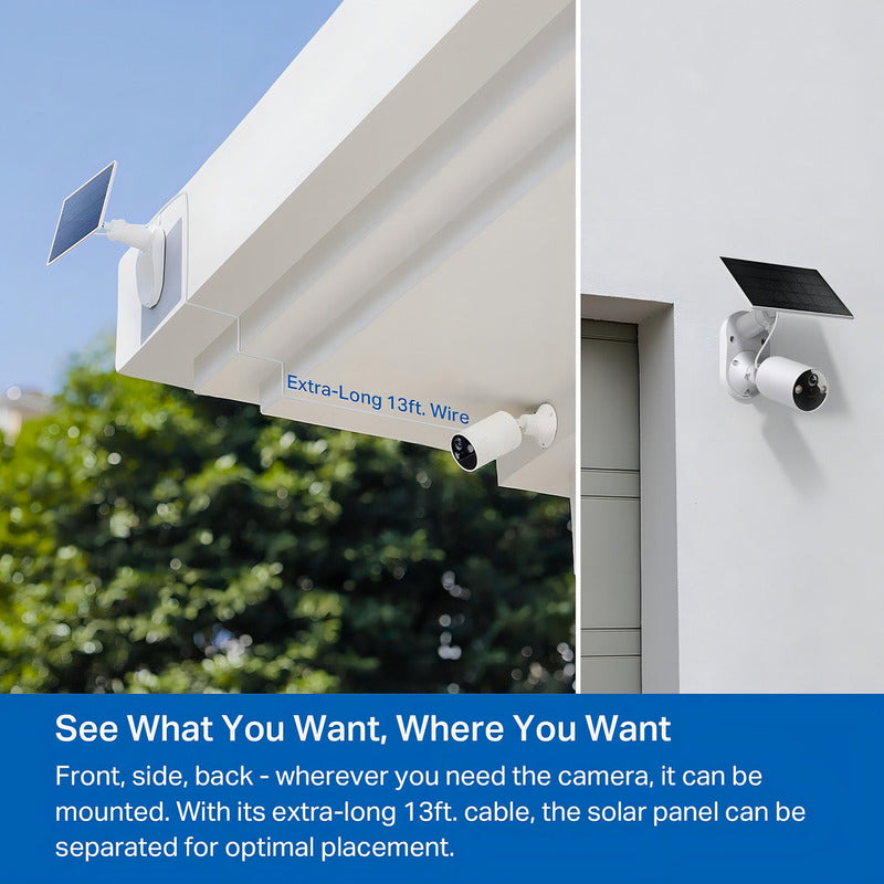 Tp-link Tapo C402 Kit Cámara Solar Inalámbrica 1080p Para Exteriores Wi-fi Blanco