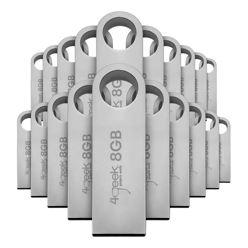 30 Memoria Usb 4geek Bulk-8gb-4geek 8gb 2.0 Liso Plata