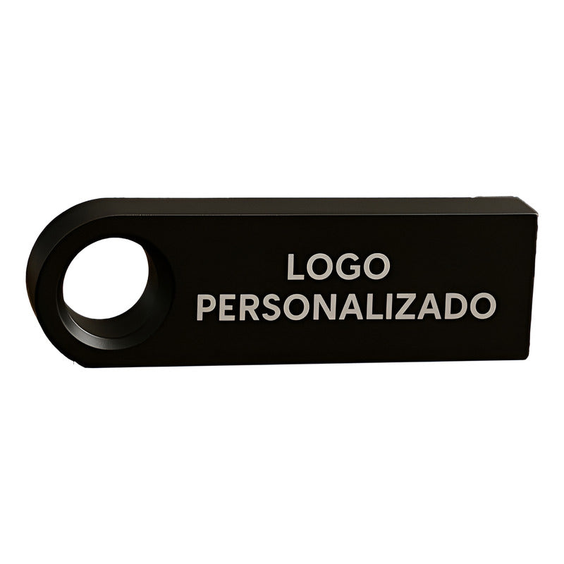 30 Memorias Usb 32gb Personalizadas Logo Laser Metal Negra Negro Y1b
