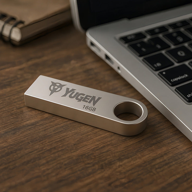 Kit 10 Memorias Usb 16gb Yugen Y1 Metálicas Usb 2.0 Plateado