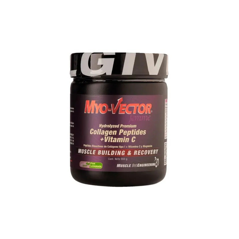 Myo Vector Colageno Hidrolizado Femme + Vitamina C 56 Serv Sabor Limonada Rosa
