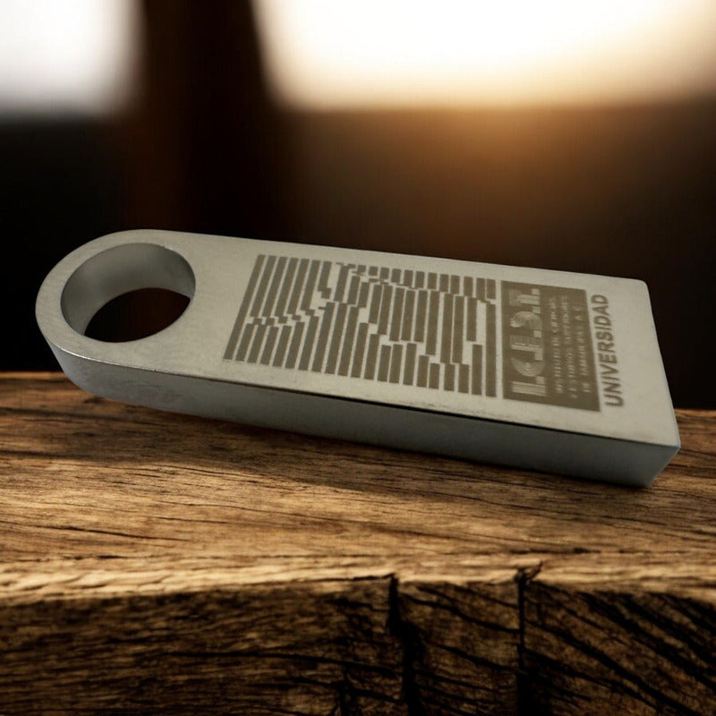 Kit 10 Memorias Usb 16gb Personalizadas Logo Laser Metal /i Plata Metalico
