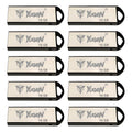 Kit 20 Memorias Usb 16gb Yugen Y4 Metálica Granel Musica Plateado Espejo Y4
