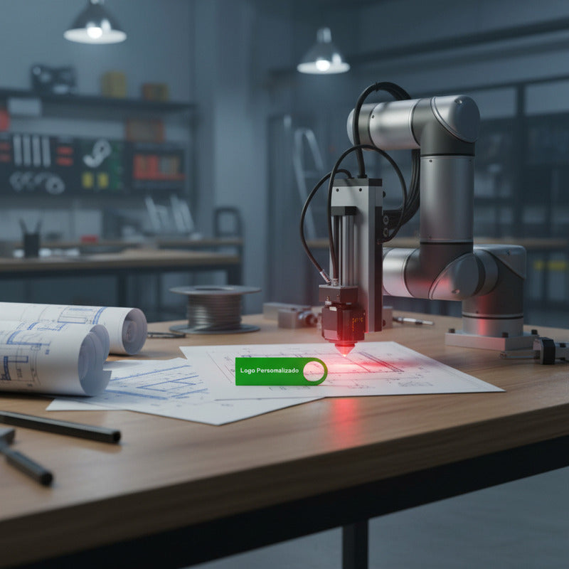 10 Memorias Usb 32gb Personalizadas Logo Laser Metal Verde Y1