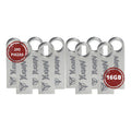 Pack 200 Memorias Usb 16gb Yugen Metálica Plateado Usb 2.0 Metal