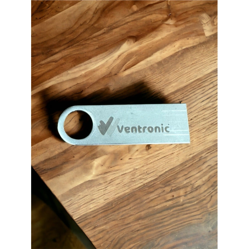 20 Memorias Usb 16gb  Personalizadas 2 Lados 2 Logos Laser Plateado Doble Logo