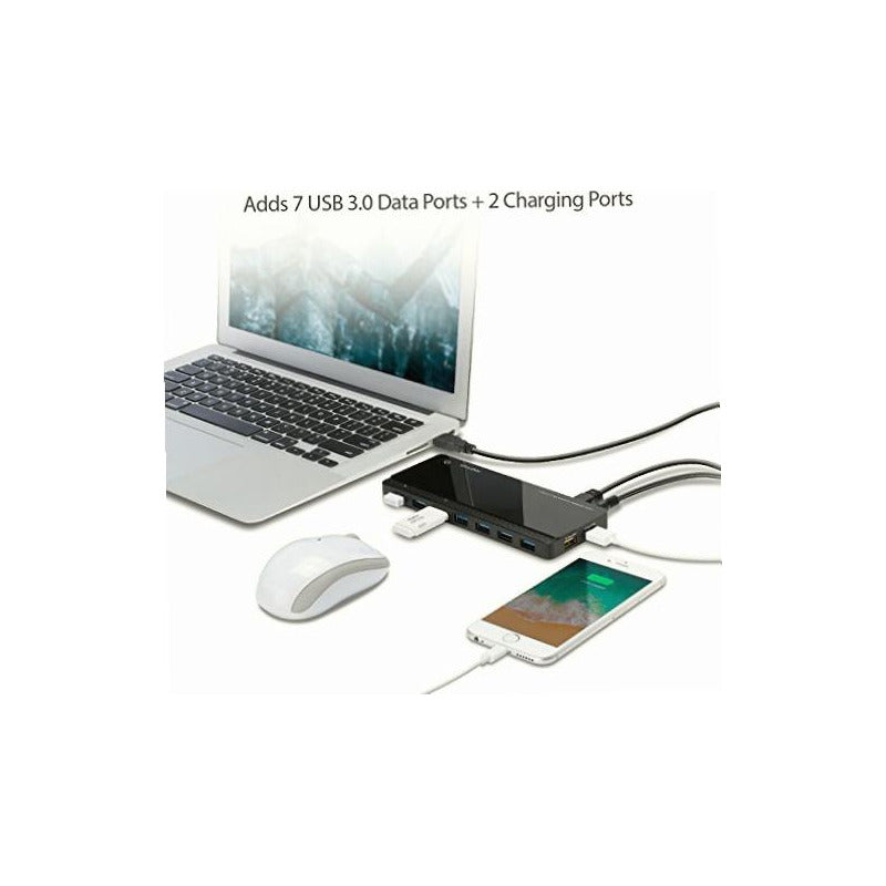 Hub Usb Tp-link De 7 Puertos 3.0 Con 2 Cargadores