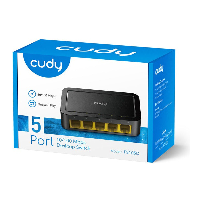 Switch Cudy Fs105d 5 Puertos 10/100 Mbps Carcasa Plástica