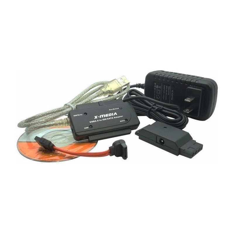 Cable Adaptador Sata Ide A Usb 2.0 Negro X-media Xm-ub2235s