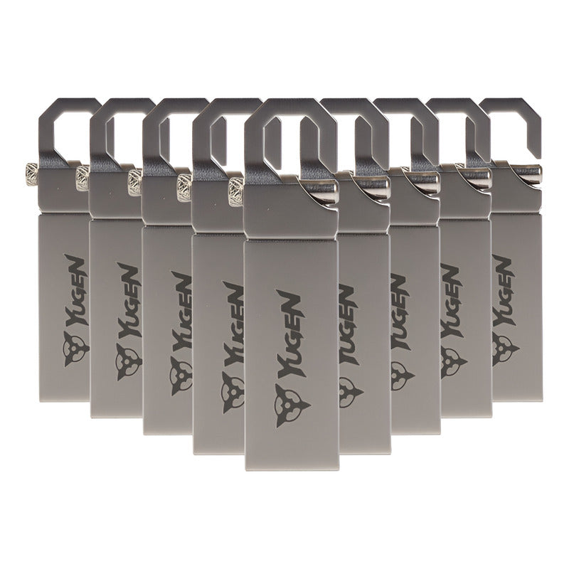 Paquete 30 Memoria Usb 8gb A Granel Metálica Mayoreo Yugen Plateado Y9