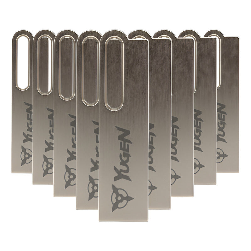 Paquete 10 Memoria Usb 8gb A Granel Metálica Mayoreo Yugen Plateado Y18