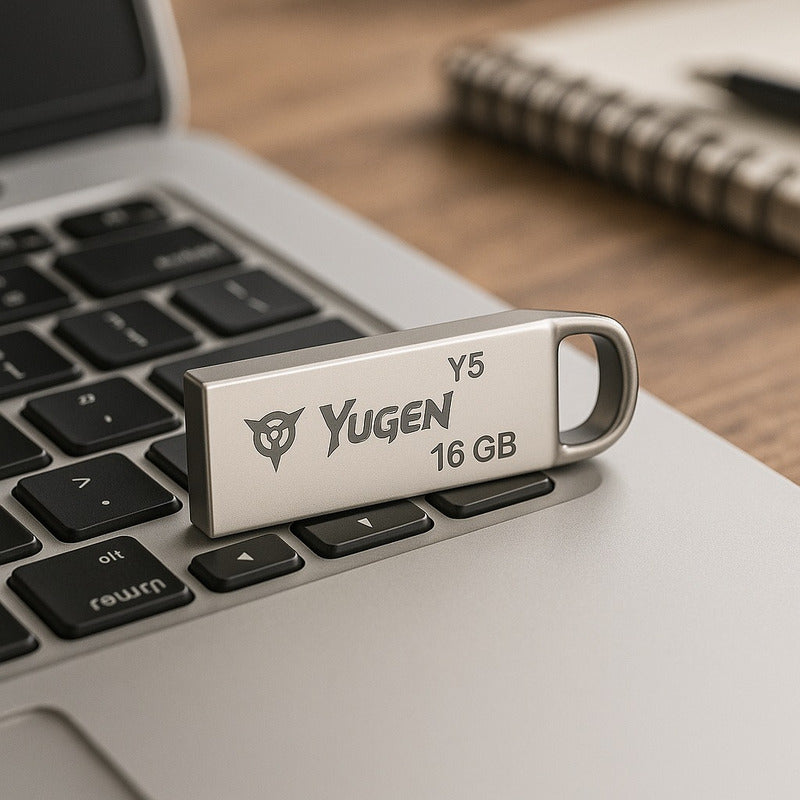 Kit 20 Memorias Usb 16gb Yugen Y5 Plásticas Usb 2.0 Compatibles Con Windows Plateado
