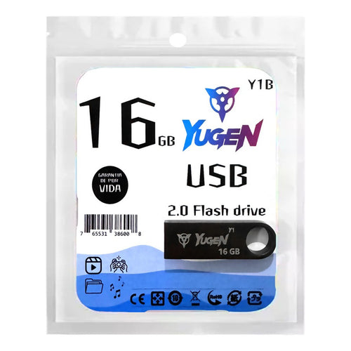 Kit  40 Memorias Usb 16gb Metalica Usb 2.0 Yugen  Negra Y1b Negro Y1b