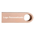 Kit 2 Memorias Usb 16gb Personalizadas Logo Laser Metal /i Oro Rosa Y1