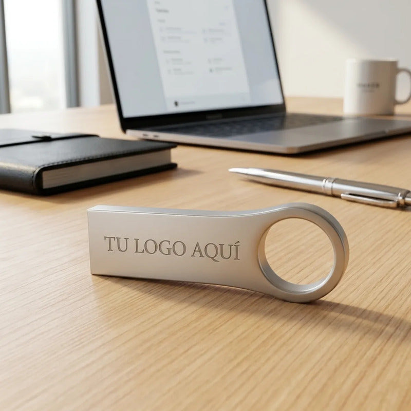 100 Memorias Usb 16gb Con Logo Grabado Para Eventos Plateado Y17per