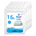 Memoria Usb 16gb Yugen Y7 Metálica Plateada Usb-a Pack 10 Unidades Plateado
