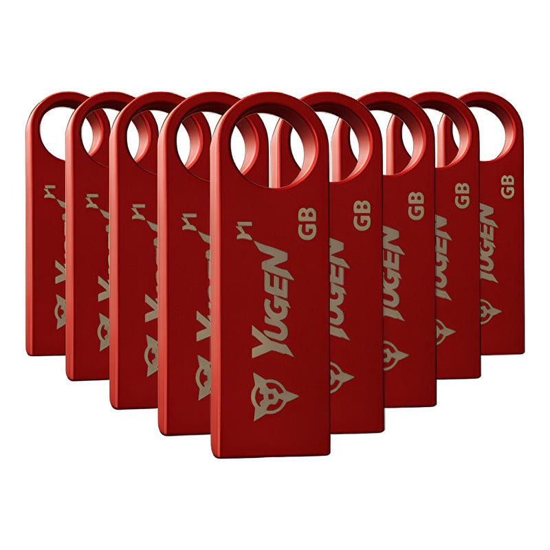 Kit 10 Memoria Usb 8gb Metalica Rojas Bulk Suelta Nuevas Y1 Rojo Y1r