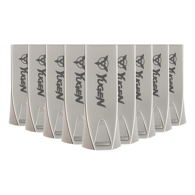 Paquete 30 Memoria Usb 8gb A Granel Metálica Mayoreo Yugen Plateado Y10