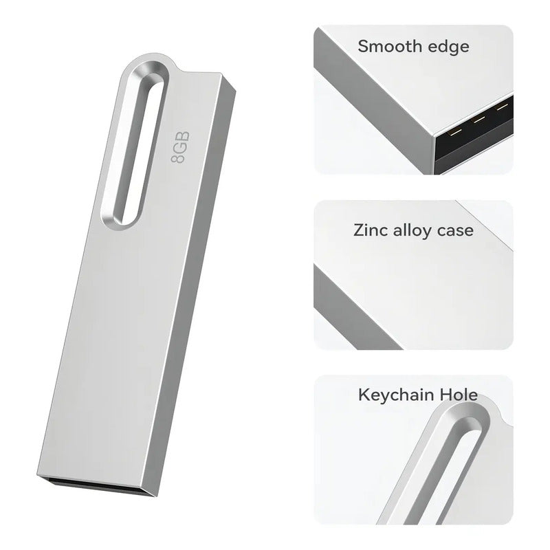 Topesel U311 8 Gb 2.0 Plateado