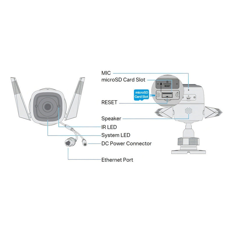 Camara Wi-fi Outdoor Security 3mp Two-way Audio Color Blanco