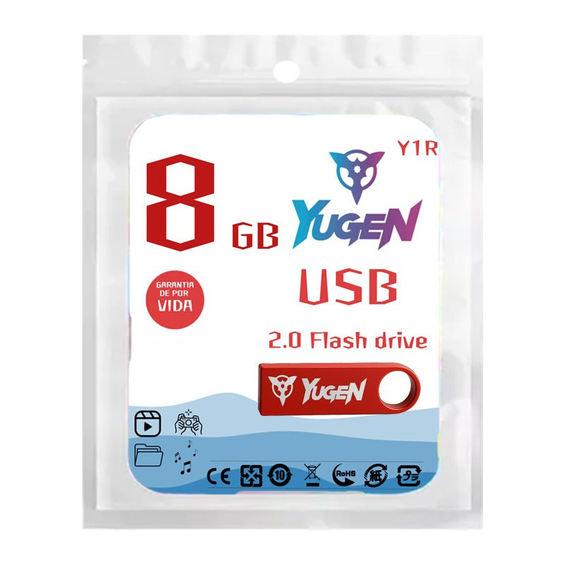 Kit  30 Memorias Usb 8gb Metalica Usb 2.0 Yugen Rojo Y1r