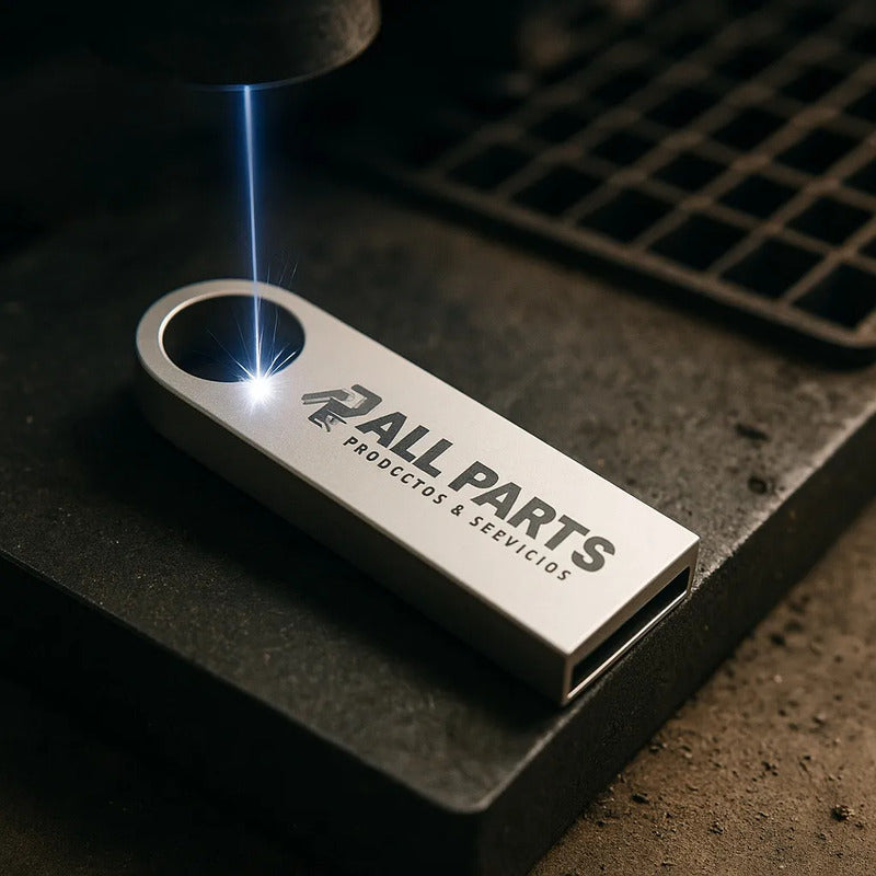 55 Memorias Usb 16gb Personalizadas Logo Laser Metal Plateado Y1