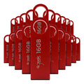 Kit 20 Memorias Usb 16gb 2.0 Rojo 4geek Compatibles Windows Linux Ios Liso