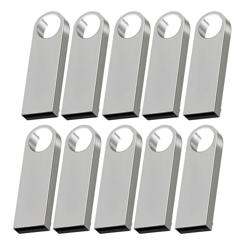 Kit 30 Memorias Usb 16gb 2.0 Bulk Sft Plateada A Granel Plateado Liso