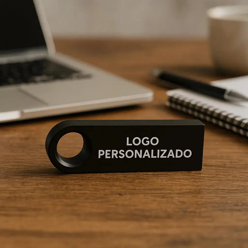 Kit 350 Memorias Usb 16gb Personalizadas Logo Laser Metal /i Negro Y1