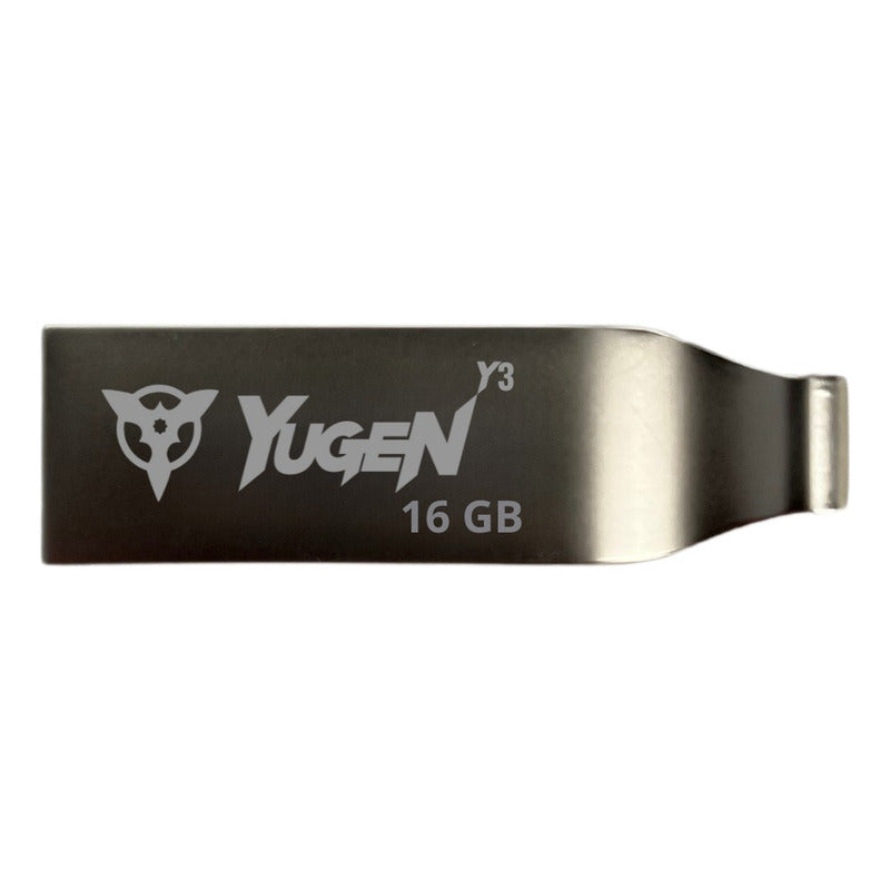 Kit 10 Memorias Usb 16gb Yugen Y3 Metálica Plateada Usb 2.0 Windows Macos Plateado