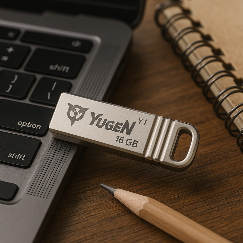 Kit  200 Memorias Usb 16gb Metalica Usb 2.0 Yugen  Plata Y7 Plateado Y7