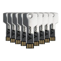 Paquete 20 Memoria Usb 16gb A Granel Metálica Mayoreo Yugen Plateado Y11
