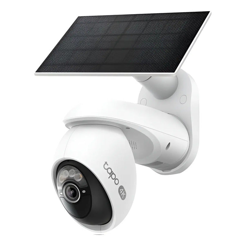 Cámara Inalámbrica 4k Para Exteriores Con Panel Solar 360 Blanco