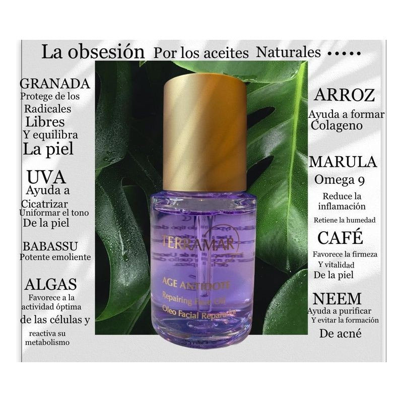Aceite Óleo Facial Reparador Terramar De 30ml
