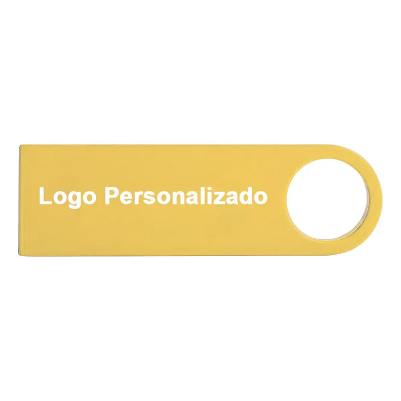 Kit 350 Memorias Usb 16gb Personalizadas Logo Laser Metal /i Dorado Y1