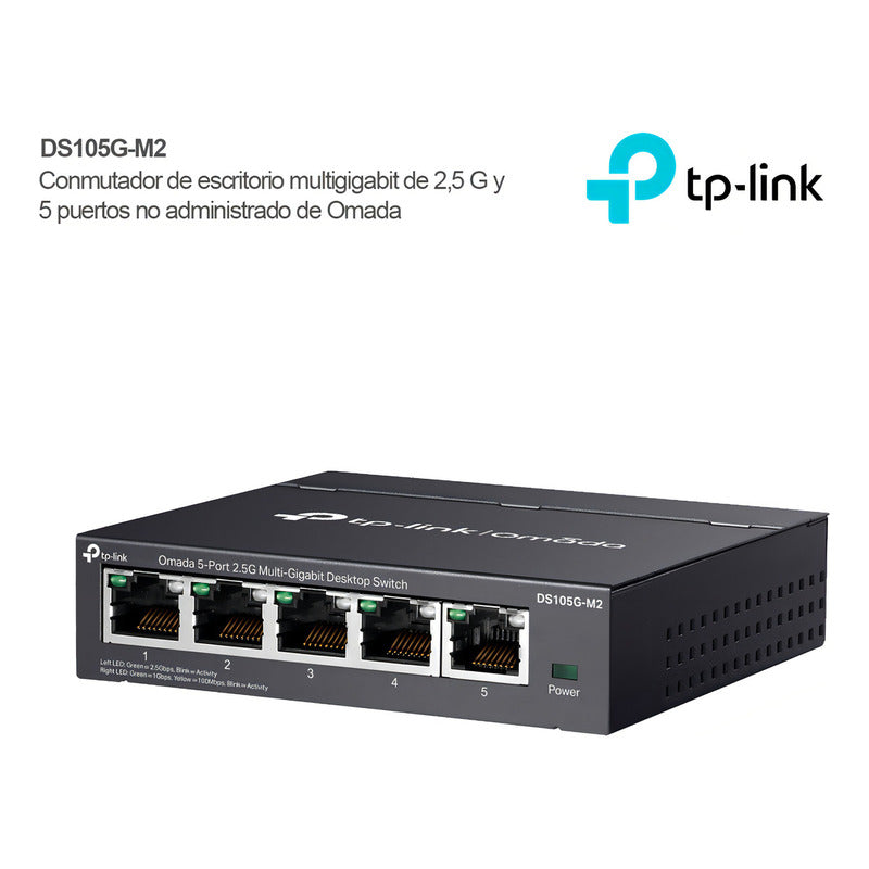 Switch 5 Puertos 2.5 Gbit Omada Tplink Ds105g-m2