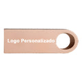 10 Memorias Usb 32gb Personalizadas Logo Laser Metal Oro Rosa Y1