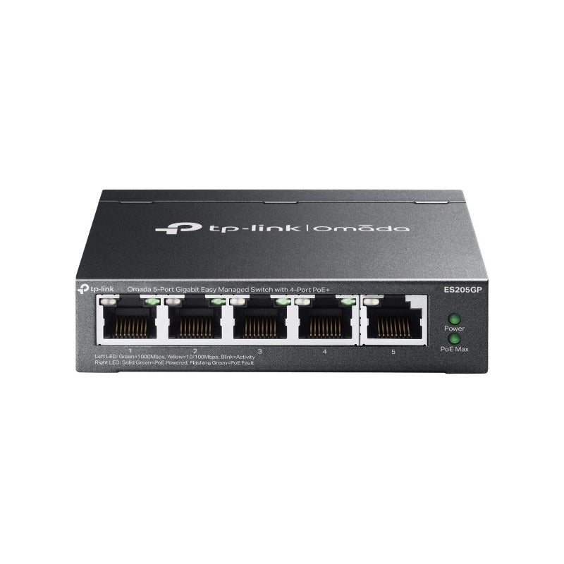 Switch Tp-link Omada Es205gp De 5 Puertos (4 Poe+) Gestionable