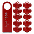 Kit 100 Memorias Usb 16gb Rojo 2.0 Bulk 4geek Liso Rojo Liso